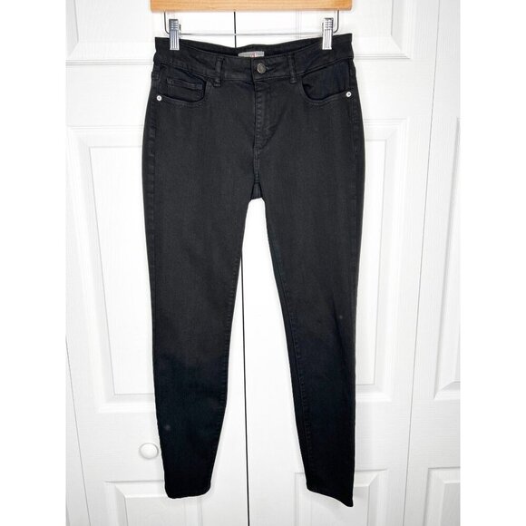 DL1961 Emma Riker Black Denim Low Rise Instasculpt Skinny Jeans Women's Size 28 - Picture 1 of 14